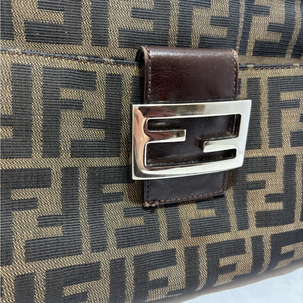 Fendi Vintage Brown Monogram Shoulder Bag - Picture 4 of 14